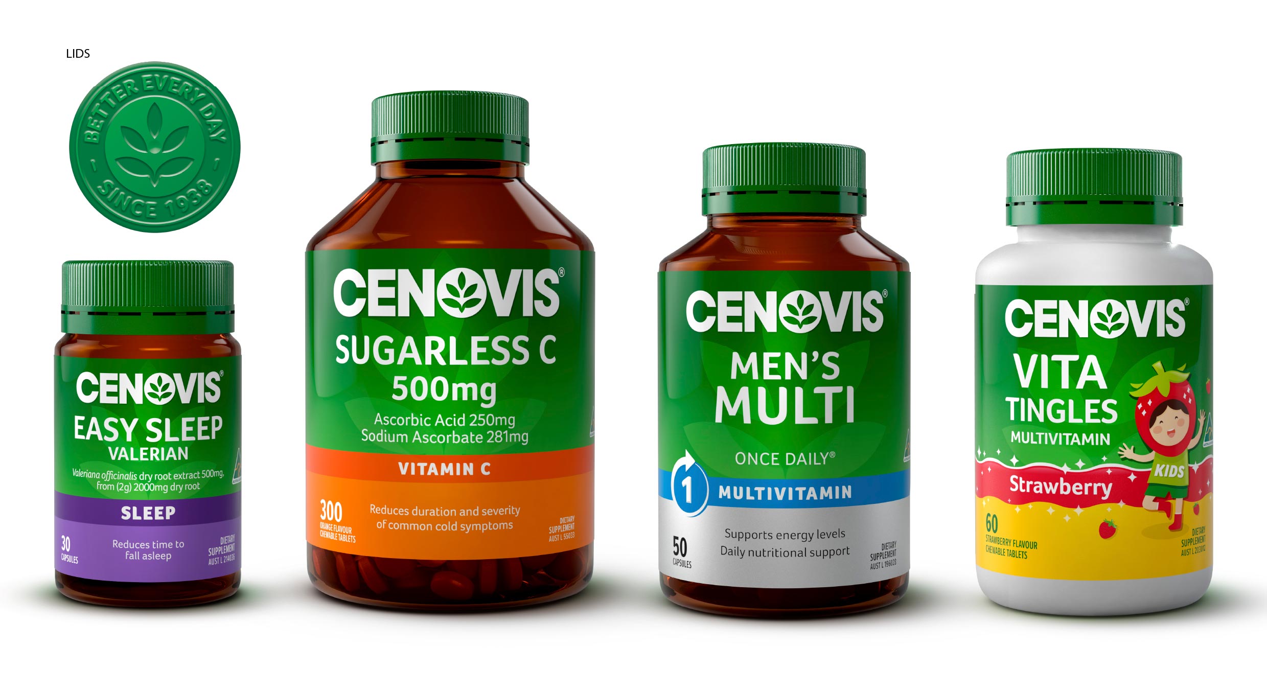 Cenovis packaging lineup