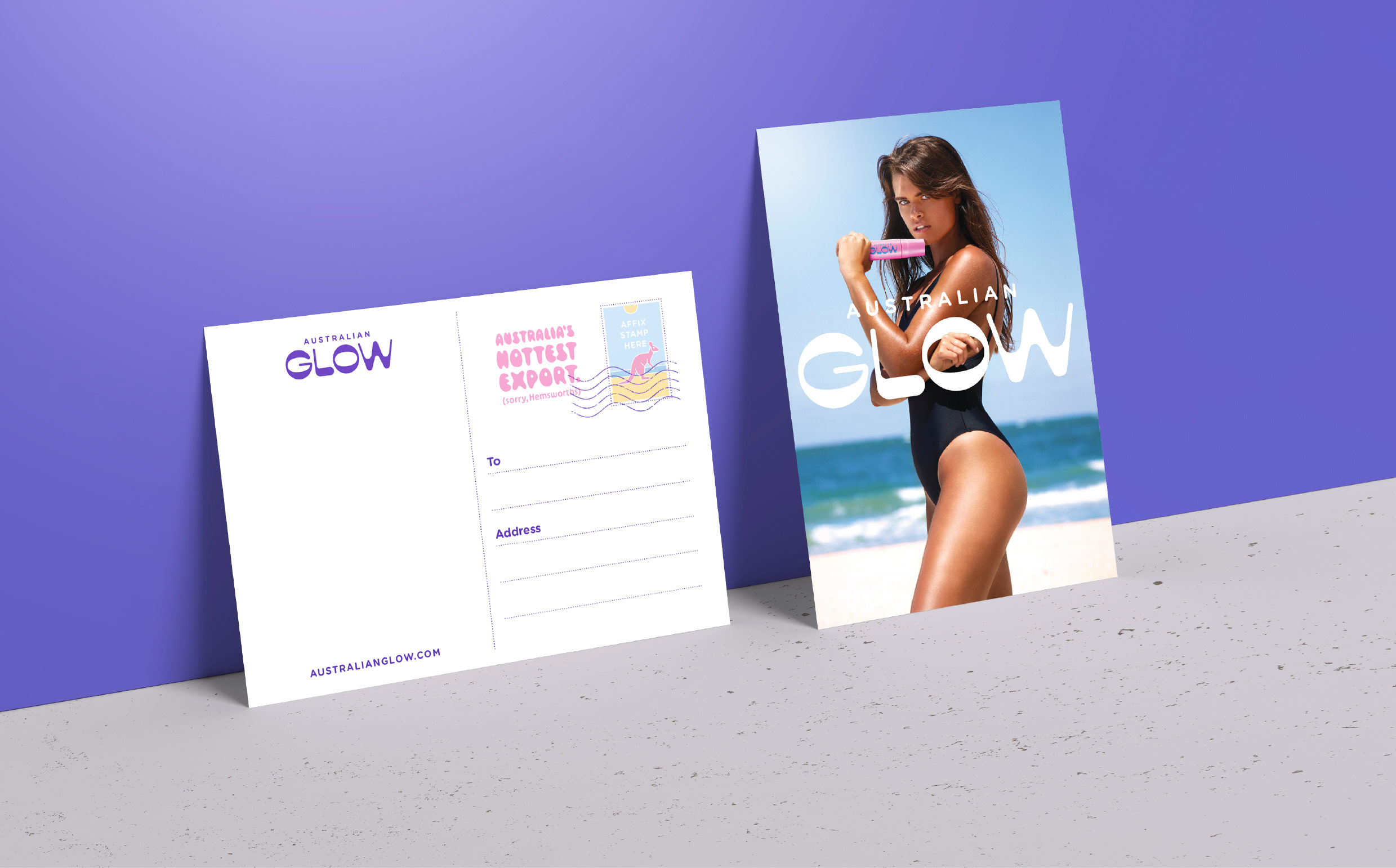 Australian Glow postcard collateral