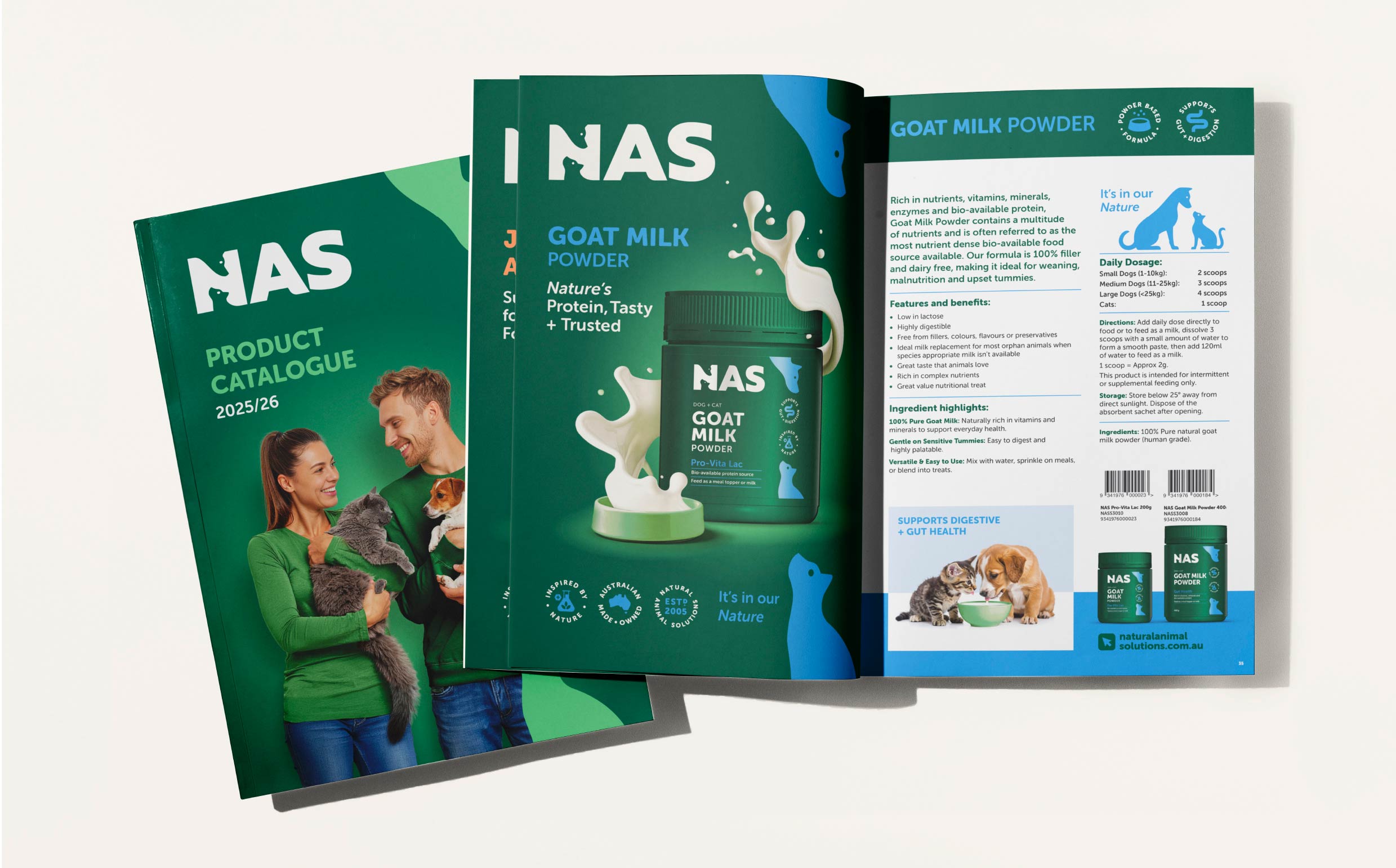 Natural Animal Solutions catalogue spread