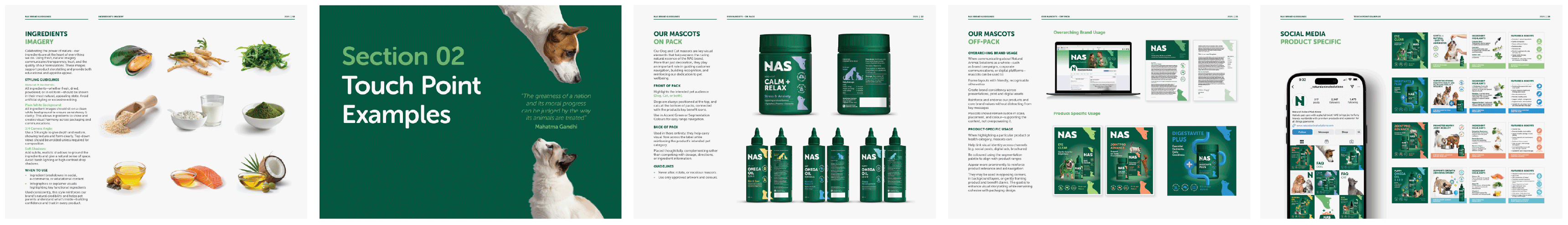 Natural Animal Solutions styleguide thumbnails, row 3