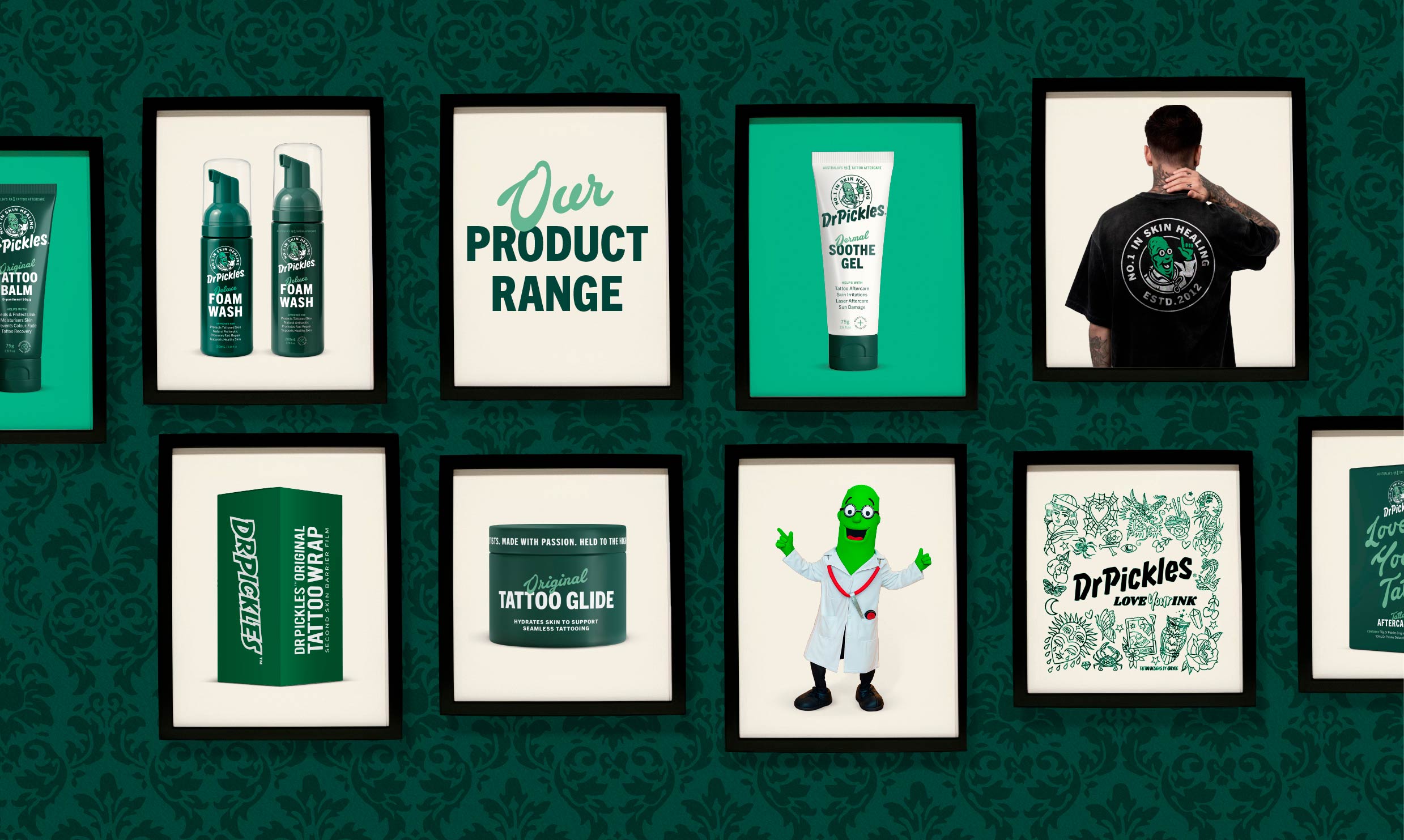 Dr Pickles tattoo wall, slide 2