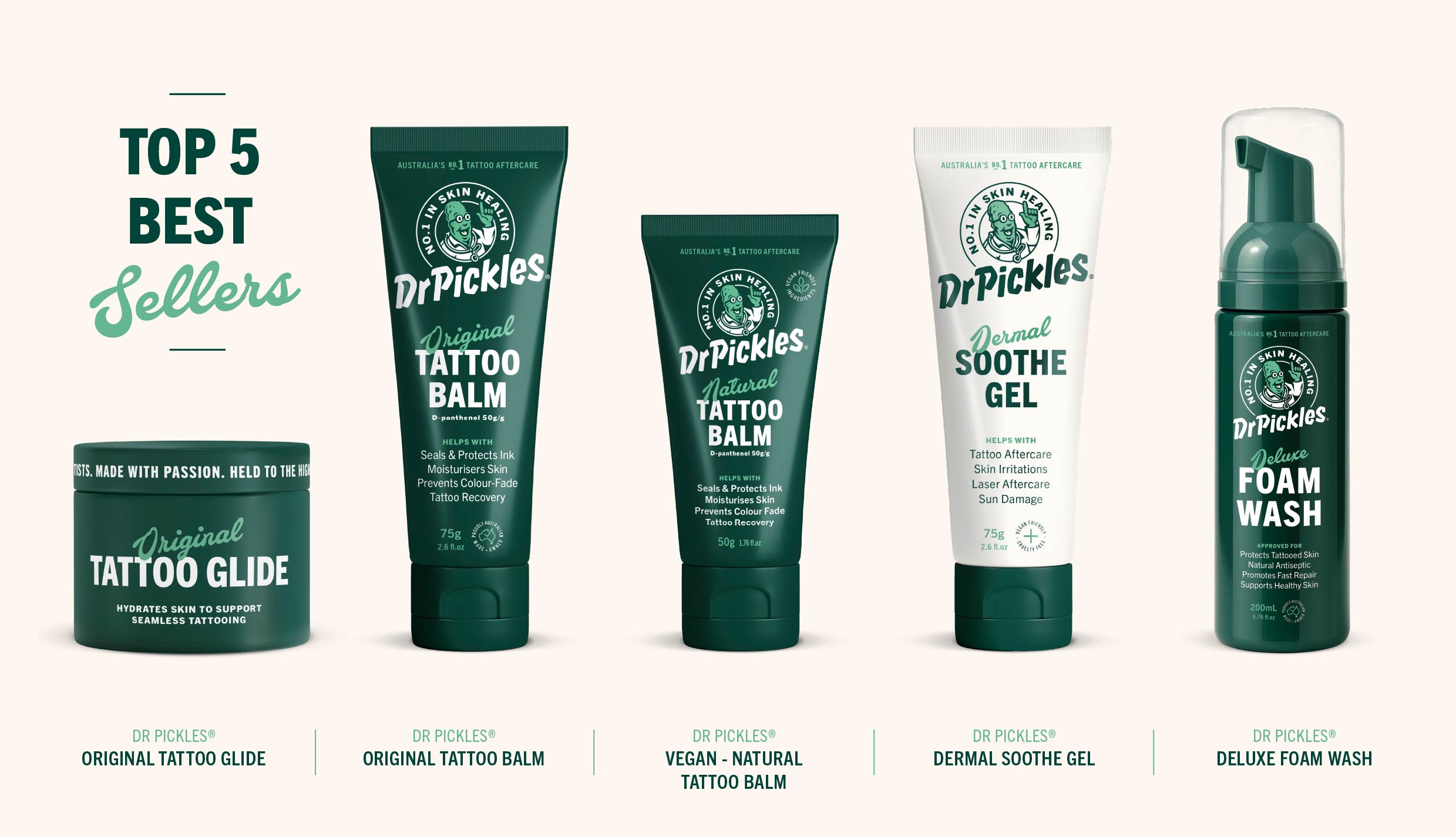 Dr Pickles product lineup